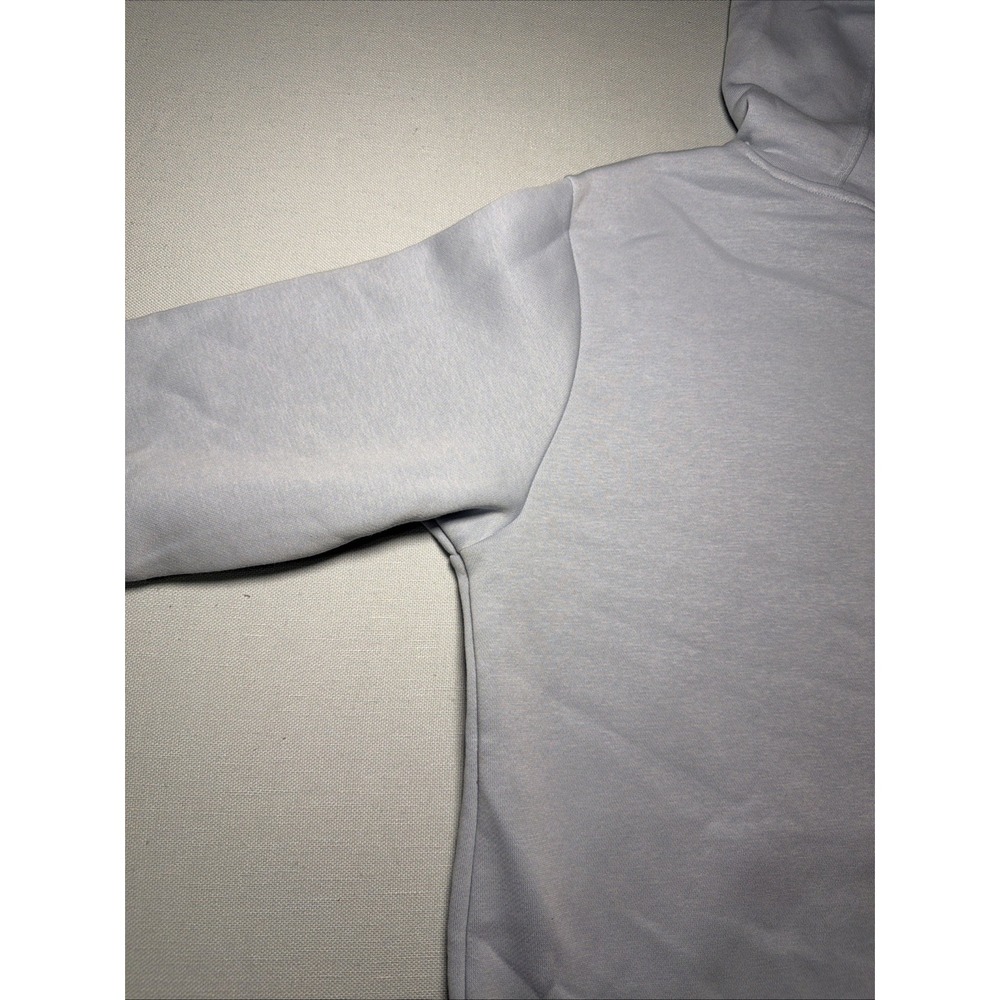 Adidas Sweatshirt Hoodie Womens Size M Blue with Multi-Color Logo Light Blue - Picture 14 of 16
